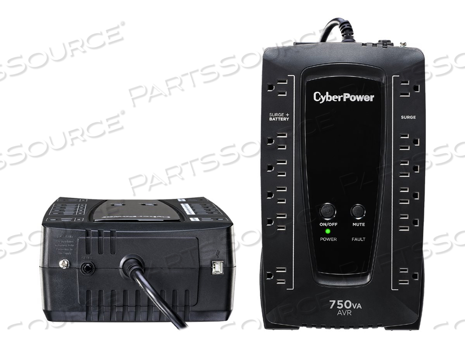 AVR SERIES AVRG750U, UPS, AC 120 V, 450 WATT, 750 VA, 7 AH, USB, OUTPUT CONNECTORS: 12 by CyberPower