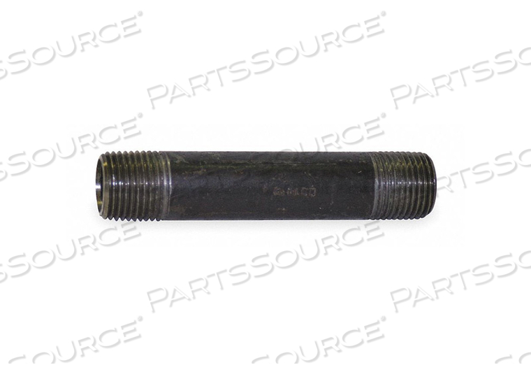 BLACK PIPE NIPPLE THREADED 1-1/2X4 IN by Beck BLACK PIPE NIPPLE THREADED 1-1/2X4 IN by Beck