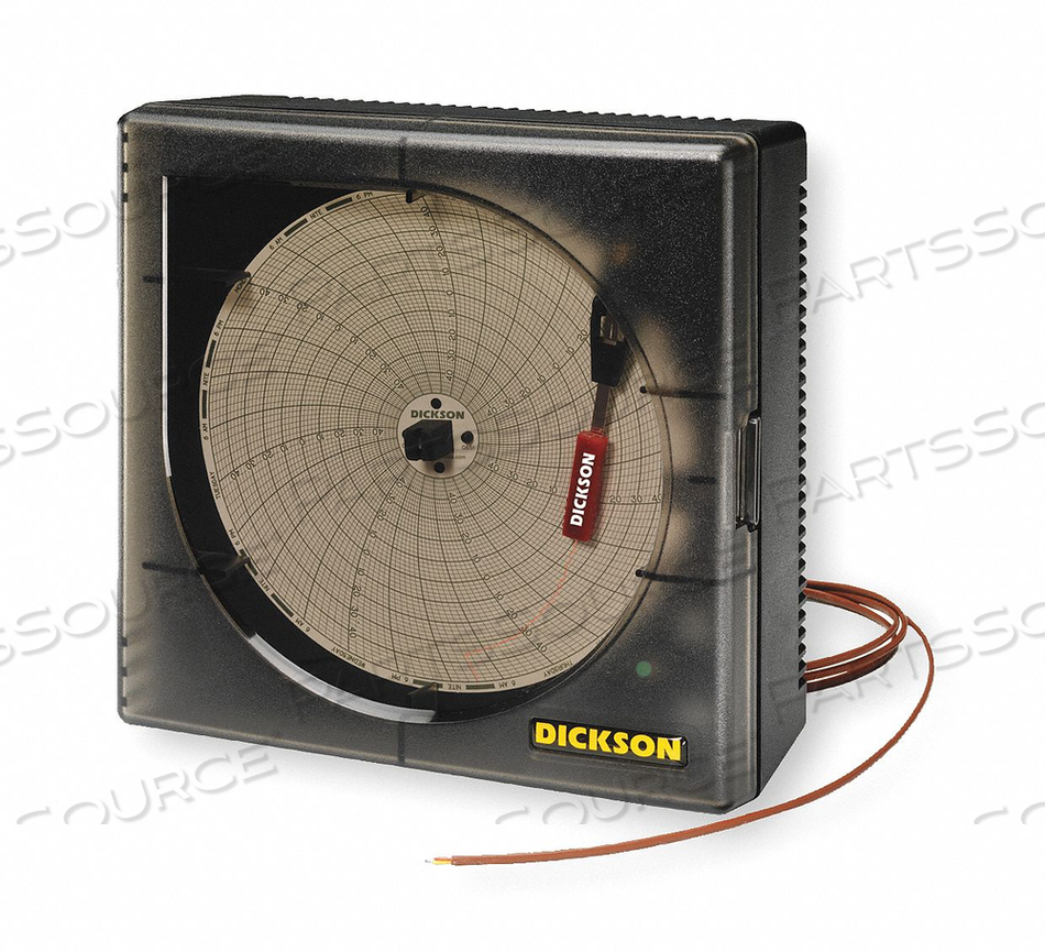 CHART RECORDER, 6" TEMPERATURE WITH REPLACEABLE SENSOR, REMOTE PROBE by Dickson