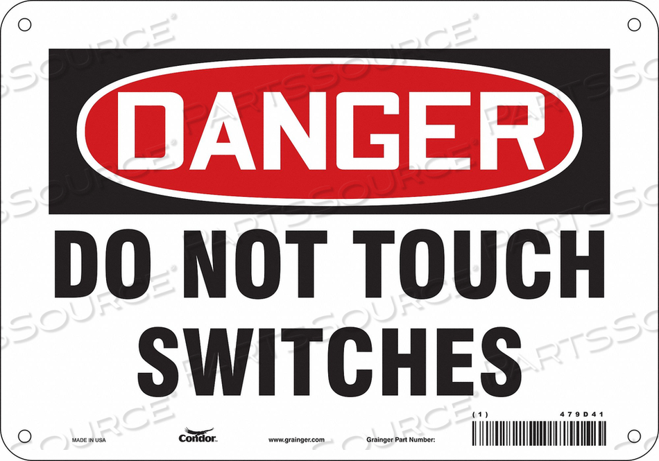 SAFETY SIGN 10 W 7 H 0.032 THICKNESS 