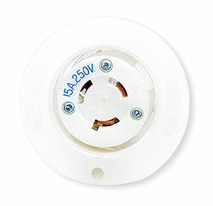FLANGED LOCKING RECEPTACLE INDUSTRIAL 15 by Hubbell Incorporated, Wiring Device-Kellums