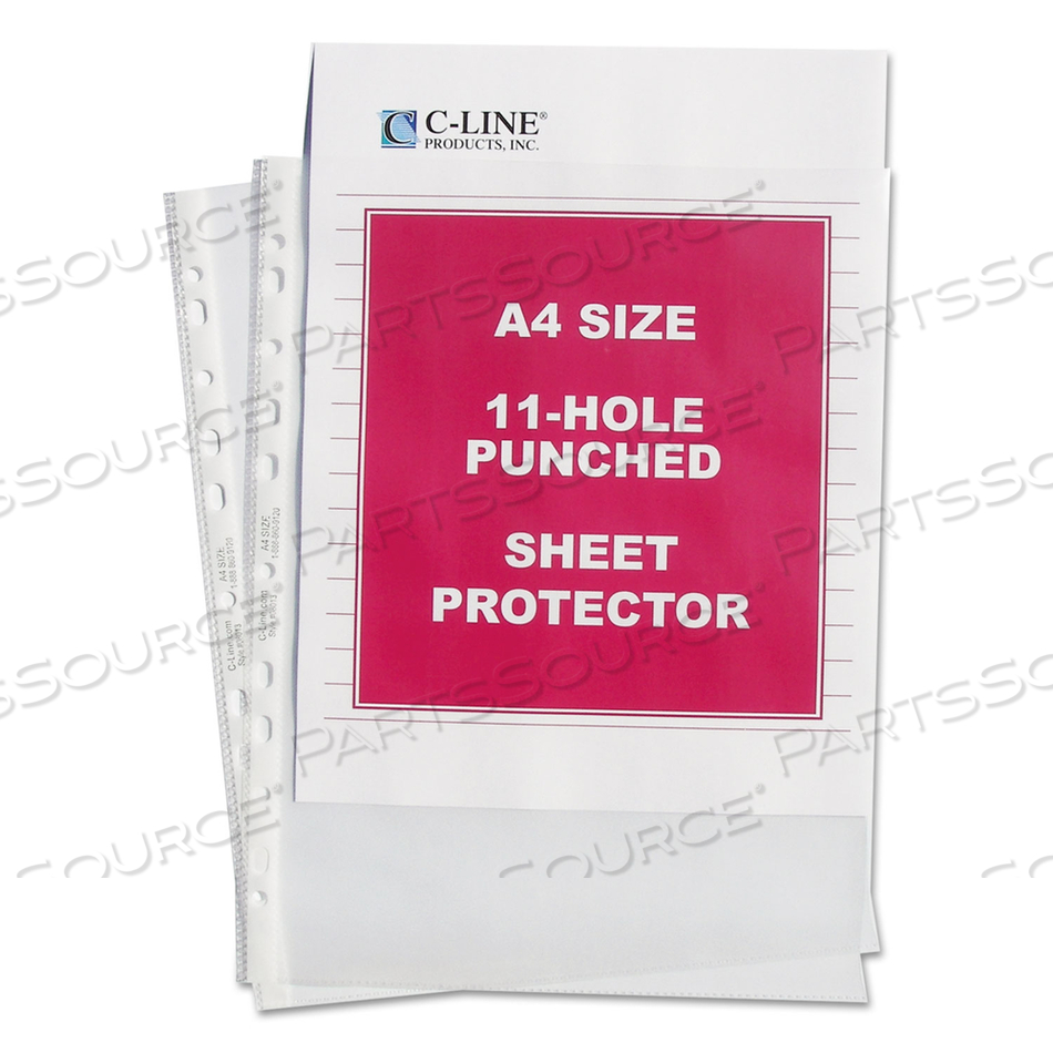 STANDARD WEIGHT POLY SHEET PROTECTORS, CLEAR, 2", 11.75 X 8.25 by C-Line STANDARD WEIGHT POLY SHEET PROTECTORS, CLEAR, 2", 11.75 X 8.25 by C-Line