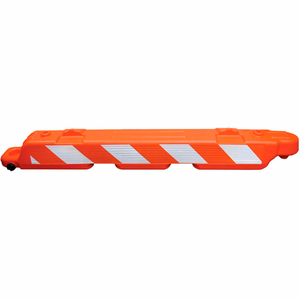 LO-PRO AIRPORT PLASTIC ORANGE BARRICADE, INTERLOCKING, 8' LONG, HIGH INTENSITY PRISMATIC SHEETING by Plasticade