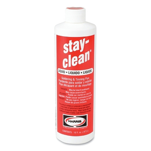 STAY-CLEAN LIQUID SOLDERING FLUX, BOTTLE, 16 OZ by Harris