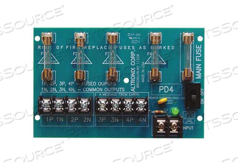 POWER DIST MODULE 4 OUTPUT FUSE by Altronix Corporation