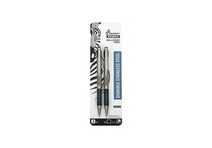 BALLPOINT PENS 0.7MM BLACK PK2 by Ability One