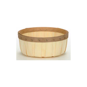 1 PECK SHALLOW WOOD BASKET 12 PC - NATURAL by Texas Basket Co.