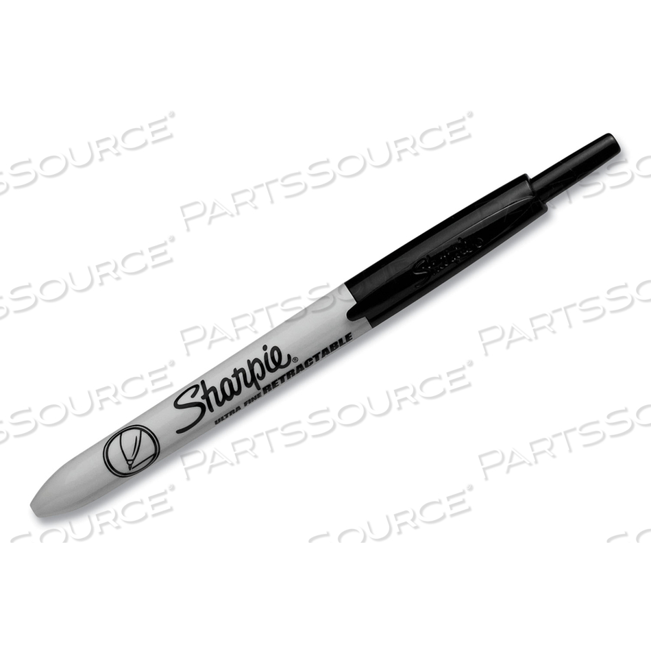 RETRACTABLE PERMANENT MARKER, EXTRA-FINE NEEDLE TIP, BLACK by Sharpie