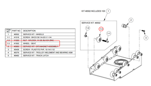 SERVICE KIT; WHEEL SEAT; BLACK by NuStep, Inc.