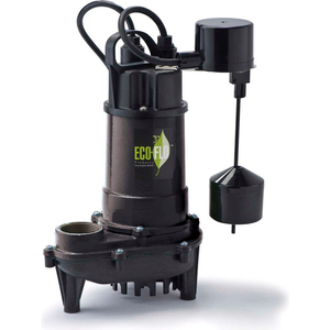 SUBMERSIBLE SUMP PUMP, CAST IRON, 1/2 HP, 4400 GPH by Eco Flo Products Inc