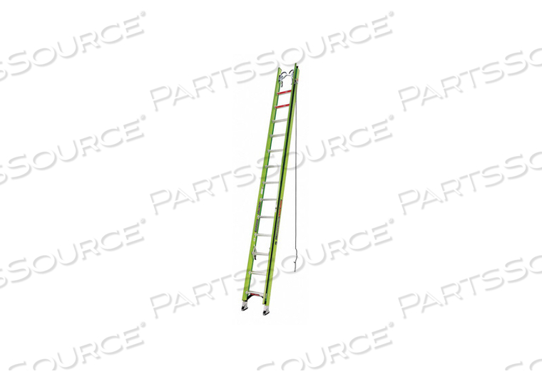 28' HYPERLITE 375 LB. CAP TYPE IAA EXTENSION LADDER W/ CABLE HOOKS/V-RUNG/CLAW by Little Giant
