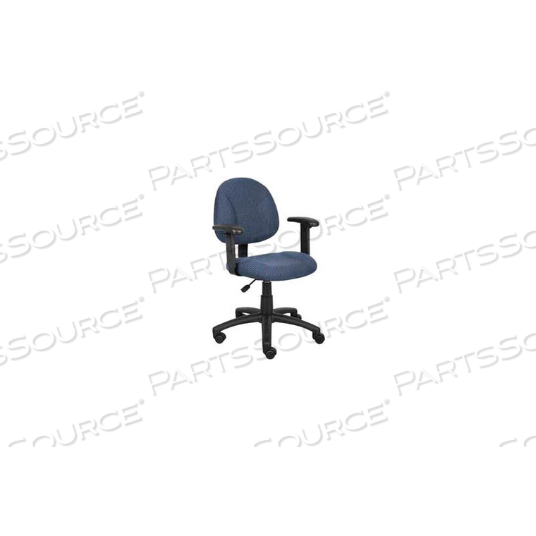 DELUXE POSTURE CHAIR WITH ADJUSTABLE ARMS BLUE by Boss DELUXE POSTURE CHAIR WITH ADJUSTABLE ARMS BLUE by Boss