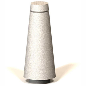 BLT TAPERED ROUND CONCRETE BOLLARD, 12" DIA X 30" H, TYPE B MOUNT, TAN by Petersen Manufacturing Co. Inc.