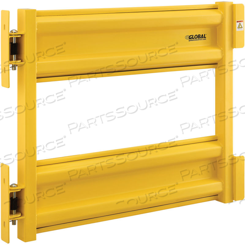SELF-CLOSING GUARD RAIL SAFETY GATE, SAFETY YELLOW, POST MOUNT by Approved Vendor