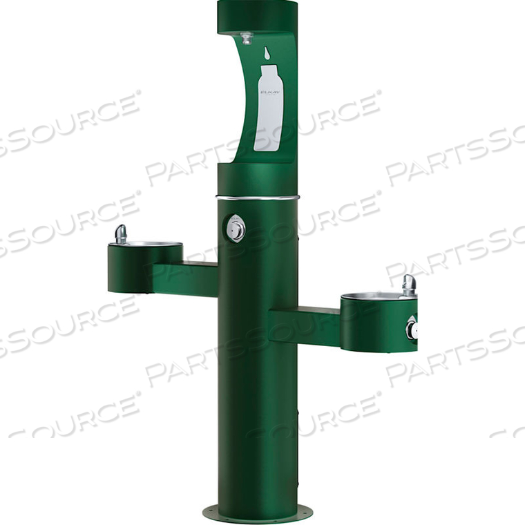 LK4430BF1U, TRI-LEVEL OUTDOOR PEDESTAL FOUNTAIN, UPPER WATER REFILLING STATION by Elkay