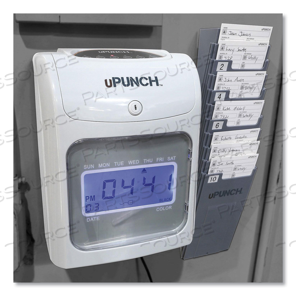 UB2000 ELECTRONIC CALCULATING TIME CLOCK BUNDLE, LCD DISPLAY, GRAY by uPunch UB2000 ELECTRONIC CALCULATING TIME CLOCK BUNDLE, LCD DISPLAY, GRAY by uPunch
