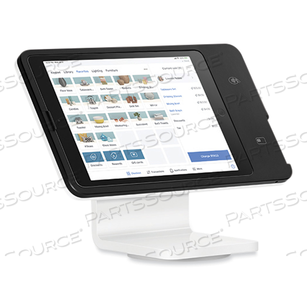 POS STAND FOR IPAD, BLACK/GLOSSY WHITE 