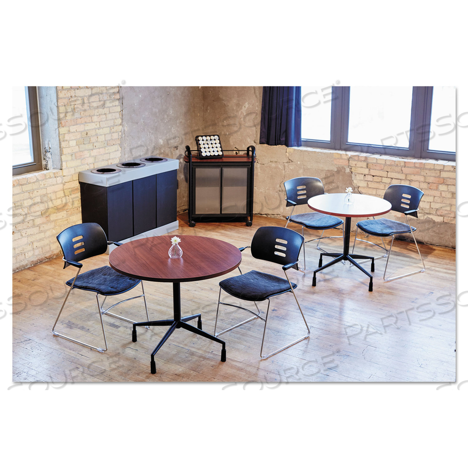 AT-YOUR-DISPOSAL RECYCLING CENTER, THREE 84 GAL BINS, POLYETHYLENE, BLACK by Safco AT-YOUR-DISPOSAL RECYCLING CENTER, THREE 84 GAL BINS, POLYETHYLENE, BLACK by Safco