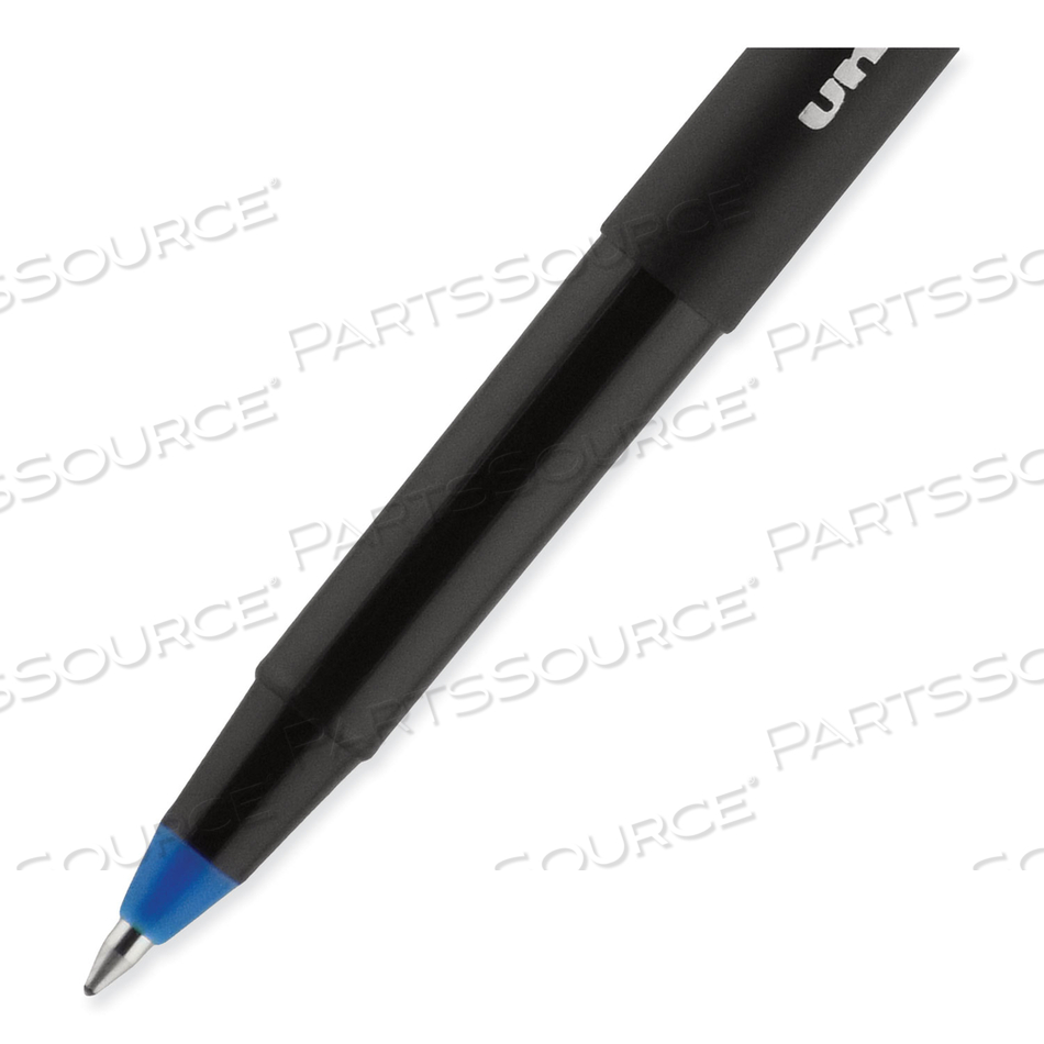 ONYX ROLLER BALL PEN, STICK, FINE 0.7 MM, BLUE INK, BLACK MATTE BARREL by Uni-Ball