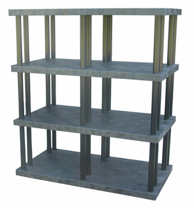 PLASTIC SHELVING OPEN 75 H 4 SHELF by SPC Industrial