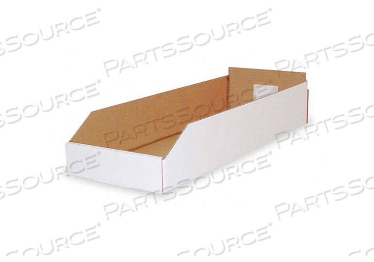 CORRUGATED SHELF BIN, COLOR WHITE, INCLUDES DIVIDERS NO, INCLUDES LABEL HOLDER NO, MATERIAL CARDBOARD, MAXIMUM OPERATING TEMPERATURE 400 DEG by Packaging Corporation of America