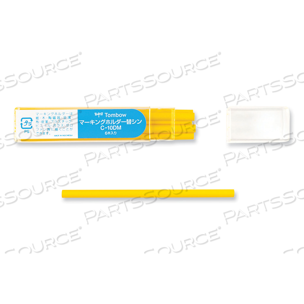 MECHANICAL WAX-BASED MARKING PENCIL REFILLS. 4.4 MM, YELLOW by Tombow
