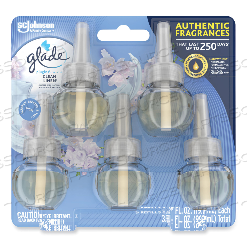 PLUGINS SCENTED OIL REFILL, CLEAN LINEN, 0.67 OZ by Glade