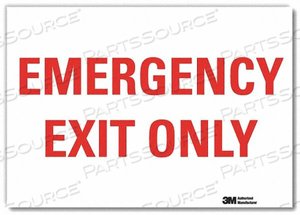 EXIT SIGN EMERGENCY EXIT ONLY 7 HX10 W by Lyle Signs Inc.