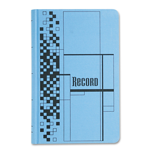 RECORD LEDGER BOOK, RECORD-STYLE RULE, BLUE COVER, 11.75 X 7.25 SHEETS, 500 SHEETS/BOOK by Adams