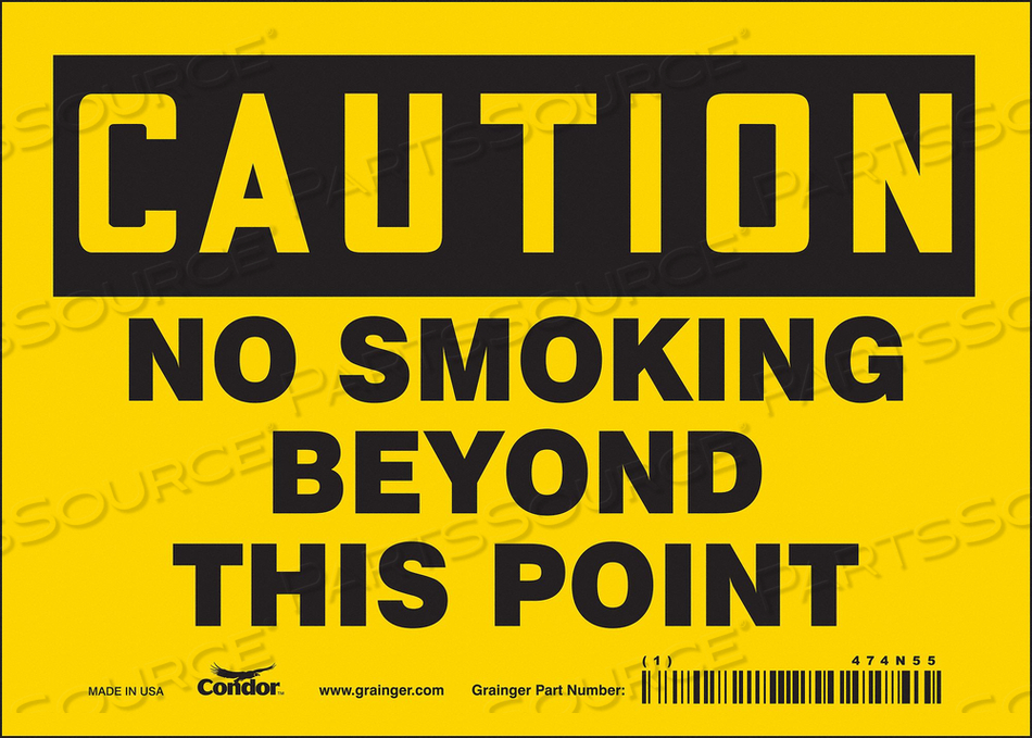 SAFETY SIGN 7 W 5 H 0.004 THICKNESS 