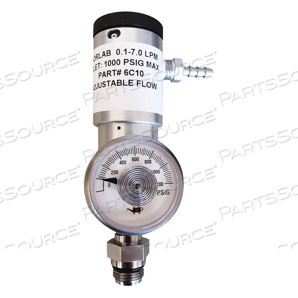 GAS CYLINDER REGULATOR, GAS REGULATOR, 7 LPM MAX FLOW RATE, GAS REGULATOR, CGA C10 by Approved Vendor