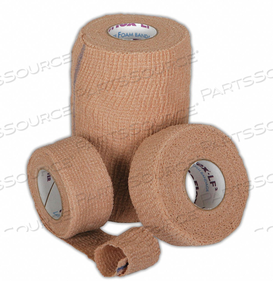 BANDAGES: COFLEX LF2 QUICK-STICK NONSTERILE COHESIVE BANDAGES, TAN, 4" X 5 YD. (10.2 CM X 4.6 M) by Medline Industries, Inc.