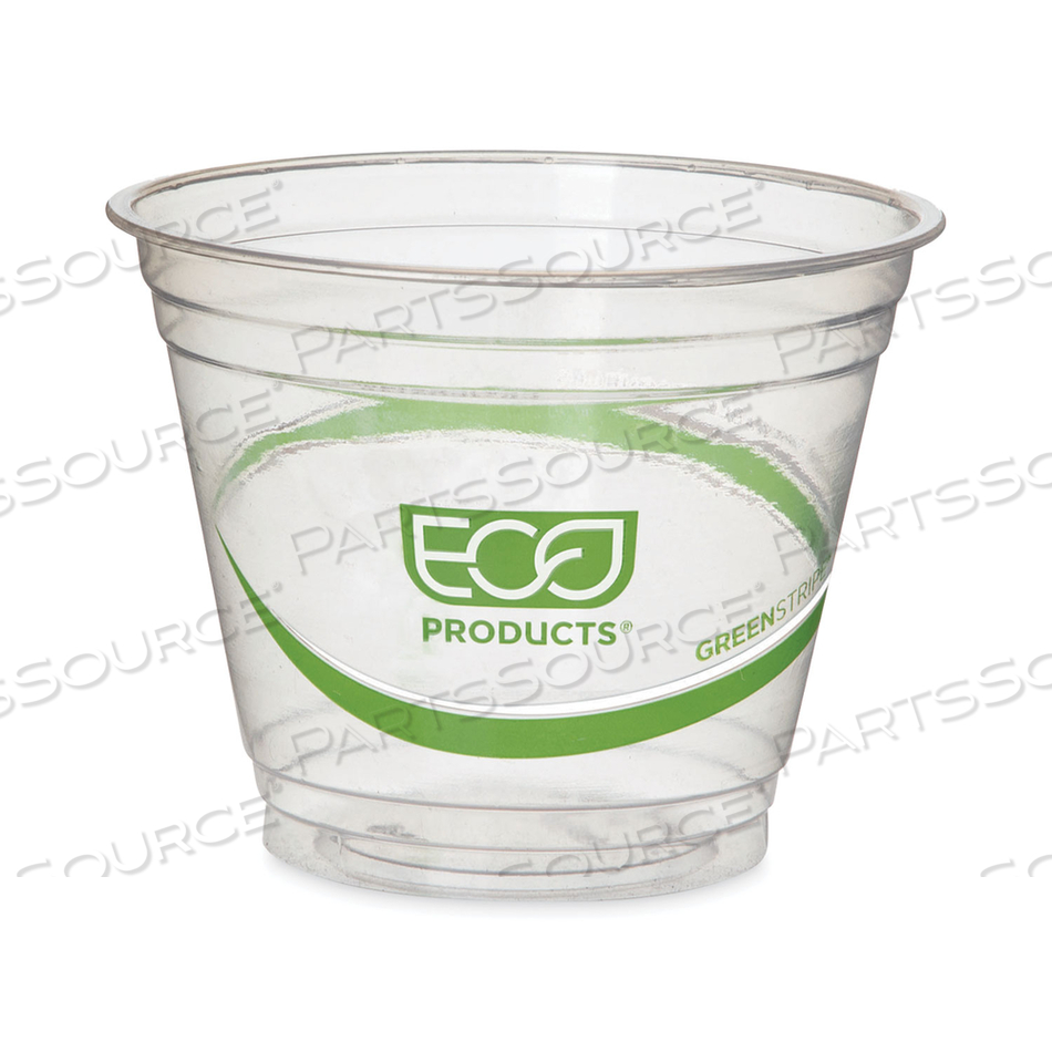 GREENSTRIPE RENEWABLE AND COMPOSTABLE COLD CUPS, 9 OZ, CLEAR by Eco-Products GREENSTRIPE RENEWABLE AND COMPOSTABLE COLD CUPS, 9 OZ, CLEAR by Eco-Products