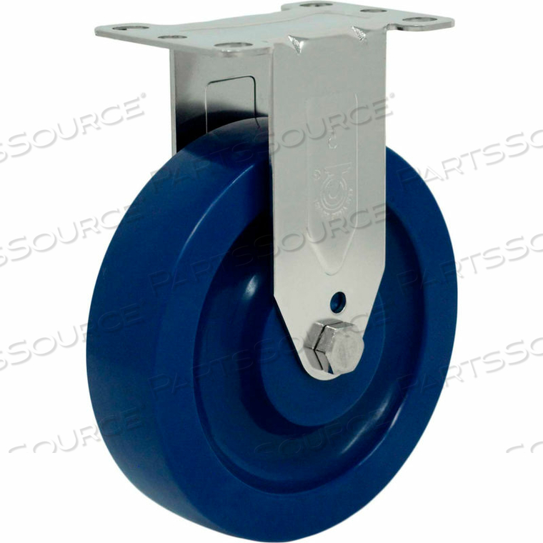 CASTERS RIGID TOP PLATE CASTER - 5"DIA. DURALASTOMER WITH NO BRAKE 