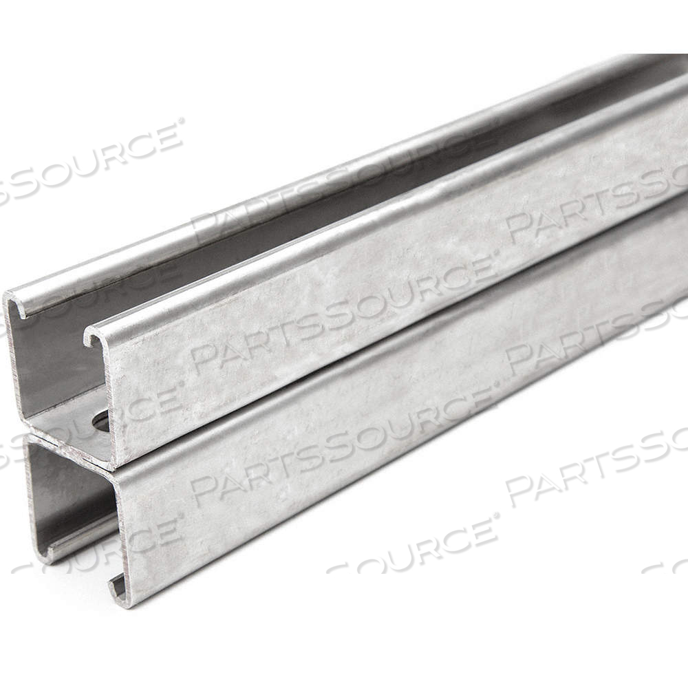 STRUT CHANNEL, SLOTTED BACK-TO-BACK, 304 STAINLESS STEEL, 12 GA GAUGE, 5 FT OVERALL LG by Approved Vendor