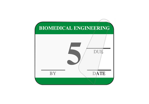 1-1/4 W X 1IN H GREEN BIOMEDICAL SELF-LAMINATING INSPECTION LABEL WITH DUE DATE by United Ad Label 1-1/4 W X 1IN H GREEN BIOMEDICAL SELF-LAMINATING INSPECTION LABEL WITH DUE DATE by United Ad Label
