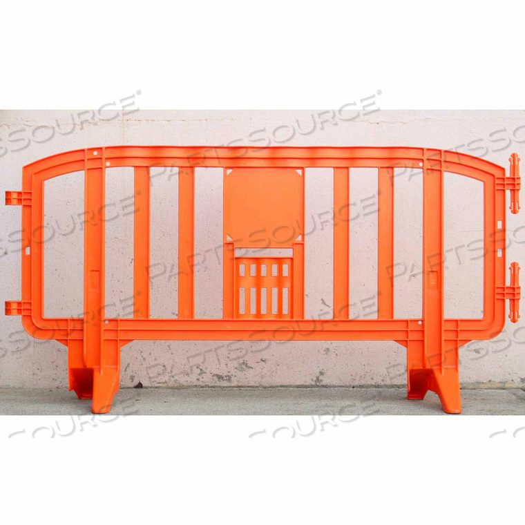 MOVIT PLASTIC BARRICADE EXTENSION, INTERLOCKING, ORANGE by Mlr International