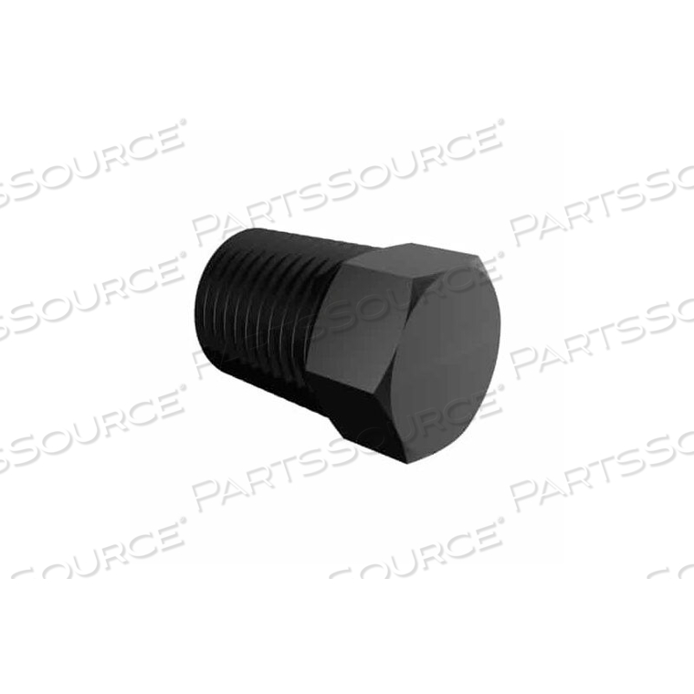 1/4-19 BSP THREADED HEX PLUG, BLACK NYLON 