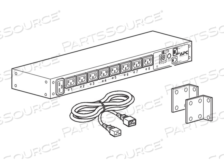 RACK PDU, SWITCHED, 1U, 16A, 208/230V, (8)C13 by APC / American Power Conversion