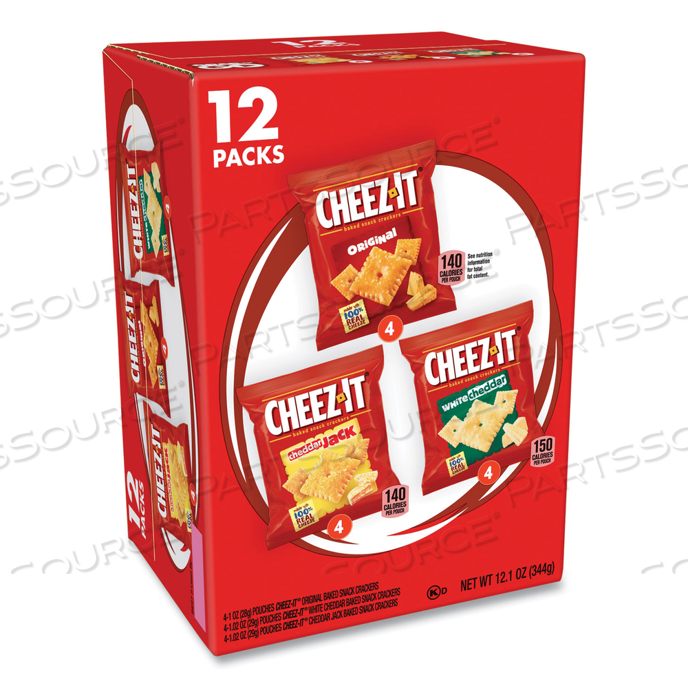 BAKED SNACK CRACKERS, VARIETY PACK, 0.75 OZ BAG by Cheez-It BAKED SNACK CRACKERS, VARIETY PACK, 0.75 OZ BAG by Cheez-It