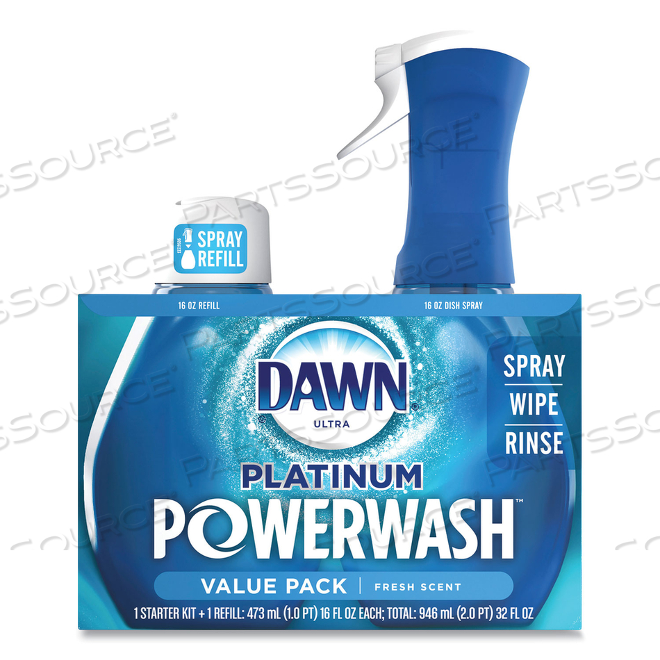 PLATINUM POWERWASH DISH SPRAY, FRESH, 16 OZ SPRAY BOTTLE, 2/PACK 