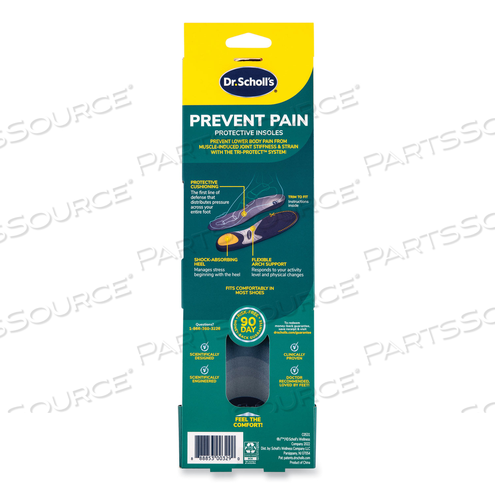 PREVENT PAIN PROTECTIVE INSOLES FOR WOMEN, WOMEN'S SIZE 6 TO 10, PURPLE by Dr. Scholl's