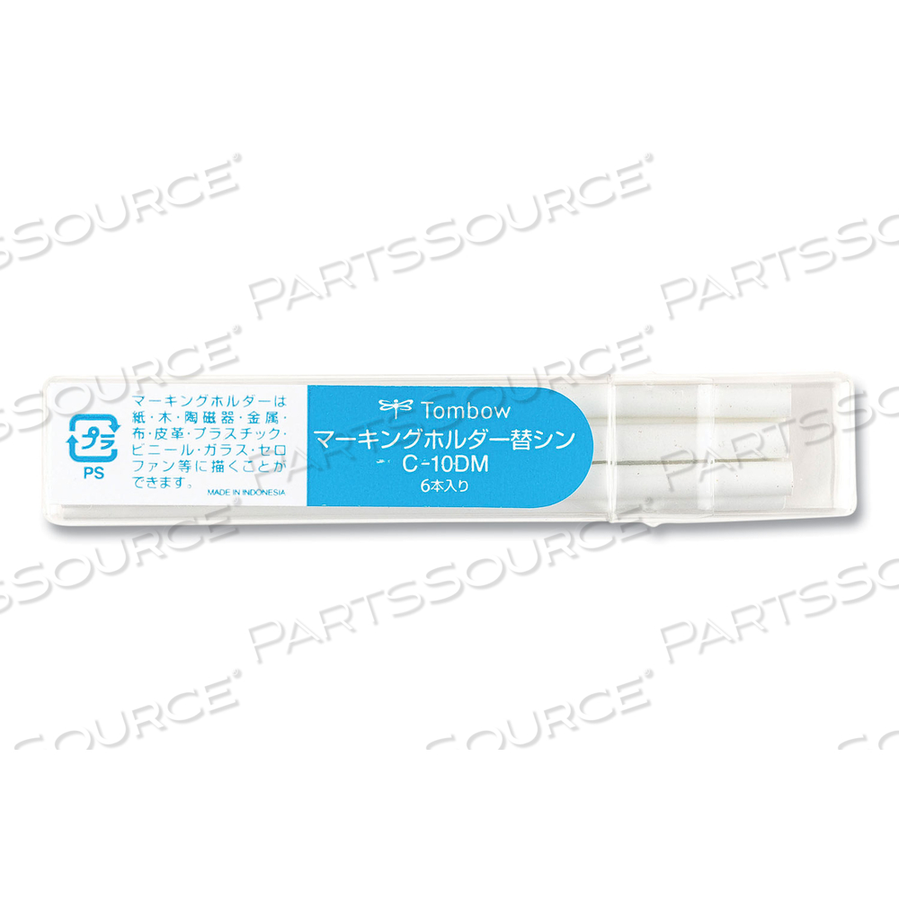 MECHANICAL WAX-BASED MARKING PENCIL REFILLS, 4.4 MM, WHITE by Tombow