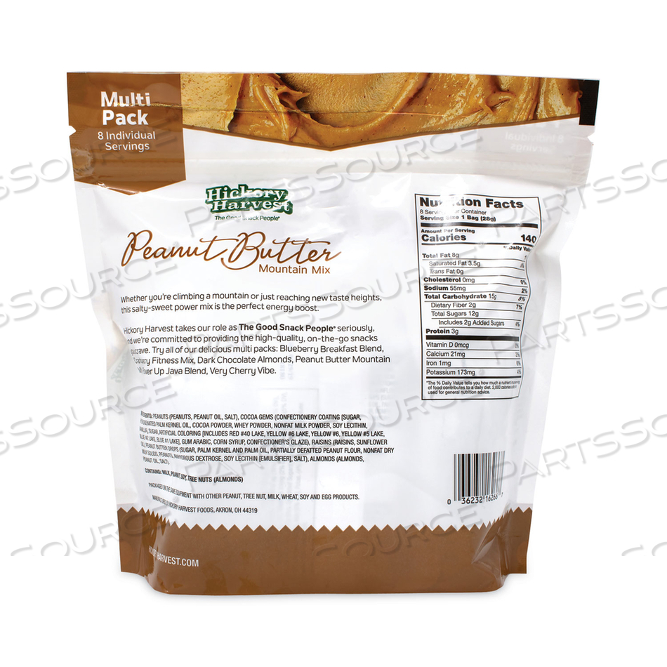 PEANUT BUTTER MOUNTAIN MIX, 1 OZ PACKS, 8 PACKS/POUCH, 3 POUCHES 