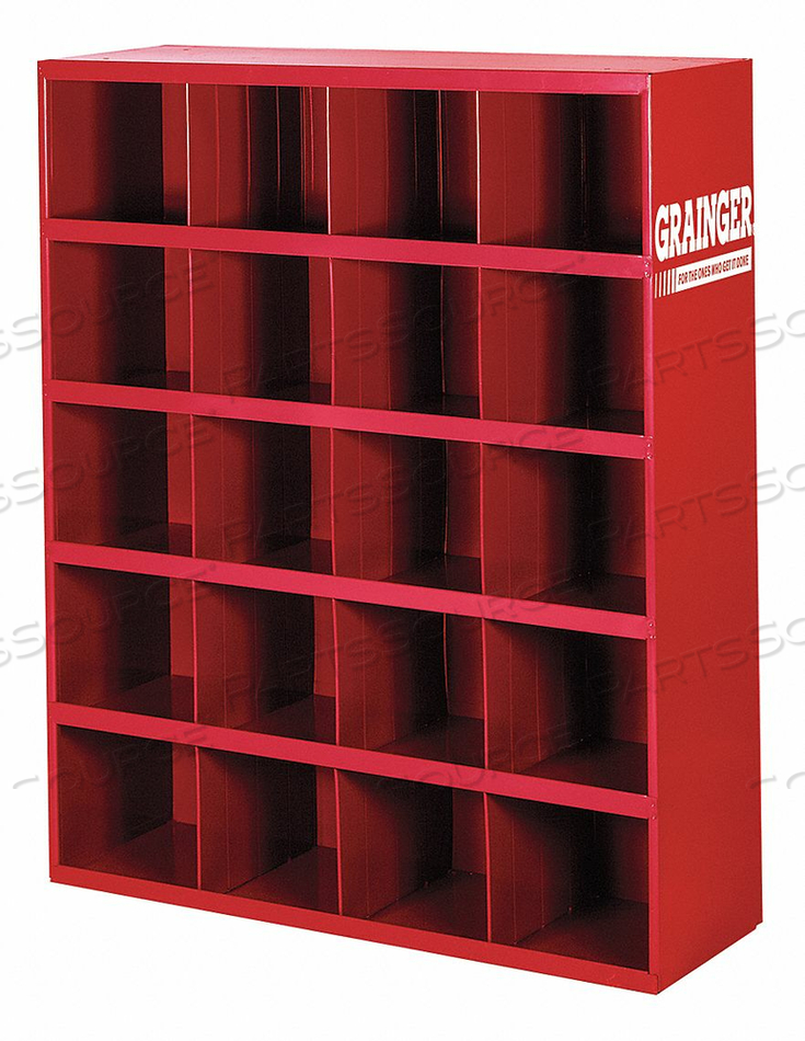 PIGEONHOLE BIN UNIT 20 BINS 33-3/4X12X42 by Durham Manufacturing Company PIGEONHOLE BIN UNIT 20 BINS 33-3/4X12X42 by Durham Manufacturing Company