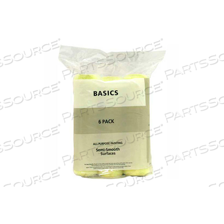 MASTER PAINTER 9" BASICS ROLLER COVER, 3/8" NAP, KNIT, SEMI SMOOTH, 3 PACK by General Paint And Manufacturing