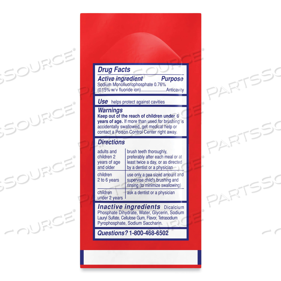 CAVITY PROTECTION TOOTHPASTE, REGULAR FLAVOR, 0.15 OZ SACHET by Palmolive