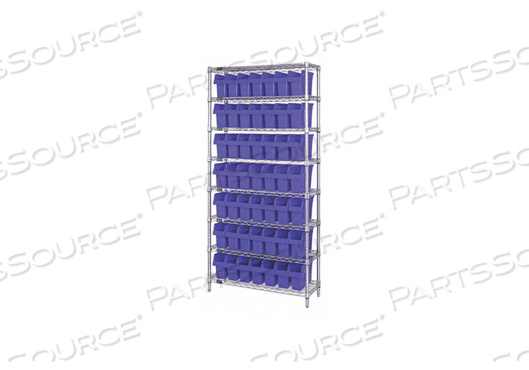 BIN SHELVING OVERALL 36 D BLUE by Quantum Storage Systems BIN SHELVING OVERALL 36 D BLUE by Quantum Storage Systems