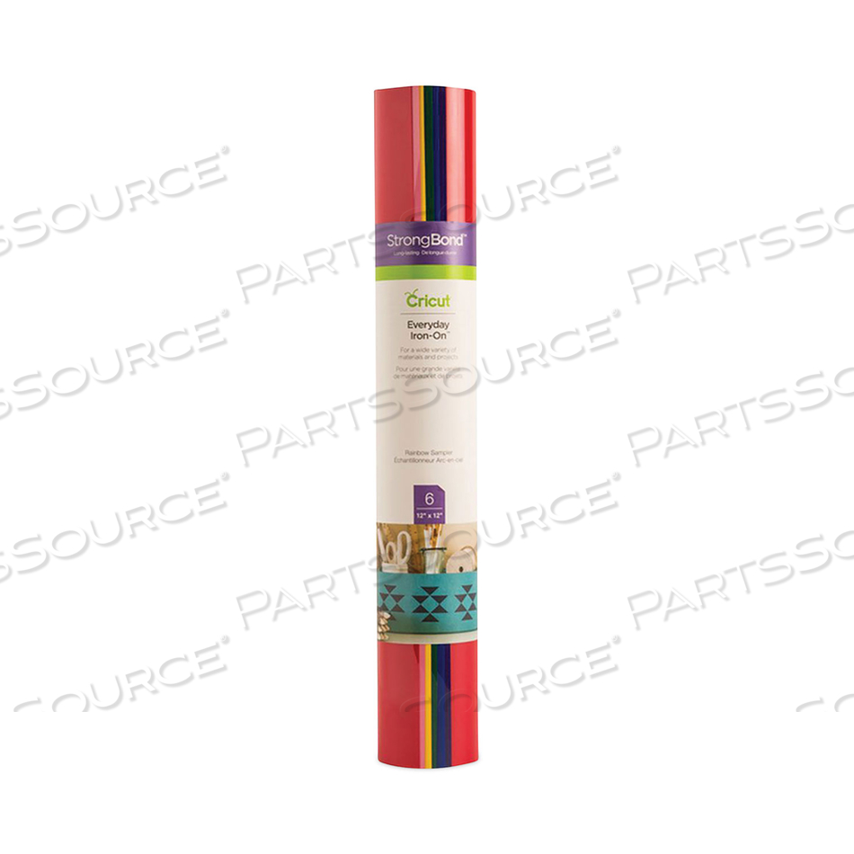 EVERYDAY IRON-ON MATERIAL FOR ASSORTED SURFACES, 12 X 12, ASSORTED COLORS by Cricut