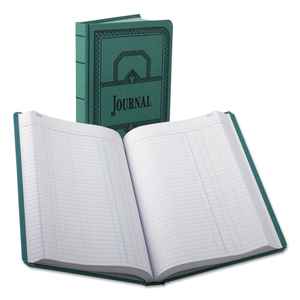 ACCOUNT JOURNAL, JOURNAL-STYLE RULE, BLUE COVER, 11.75 X 7.25 SHEETS, 500 SHEETS/BOOK by Boorum & Pease